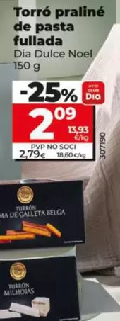 Dia Dulce Noel - Turrón Praliné De Milhojas 150 G