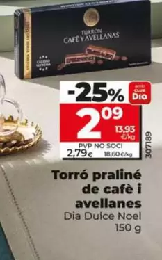 Dia Dulce Noel  - Turrón Praliné De Café Y Avellanas 150 G