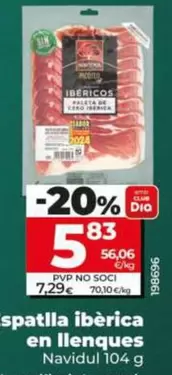 Navidul - Paleta Ibérica En Lonchas 104 G