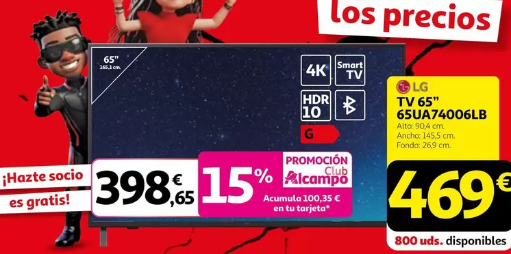 LG - Tv 65" 65UA74006LB