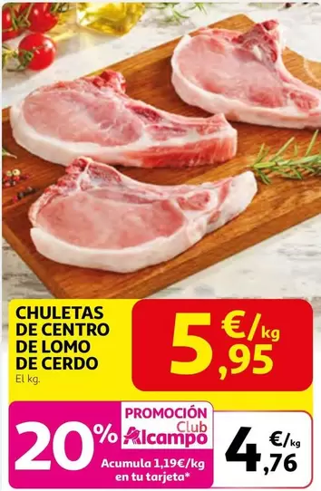 alcampo - Chuletas De Centro De Lomo De Cerdo