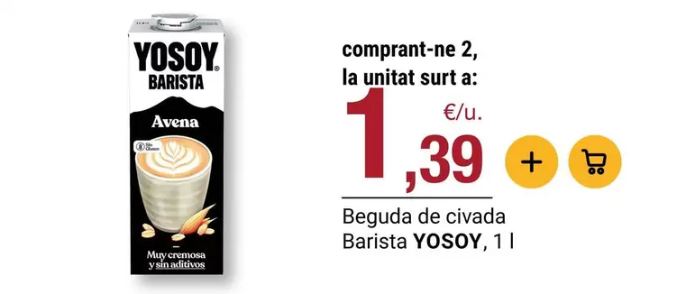 YoSoy - Beguda De Civada Barista