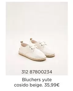 Bluchers Yute Cosido Beige