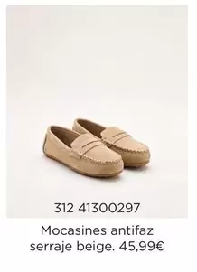 Mocasines Antifaz Serraje Beige