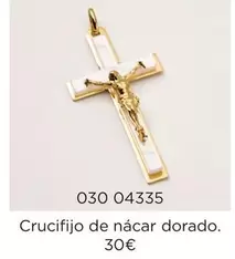Crucifijo De Nàcar Dorado.