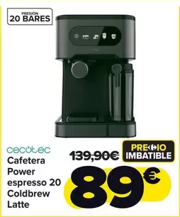 Cecotec - Cafetera Power Espresso 20 Coldbrew Latte