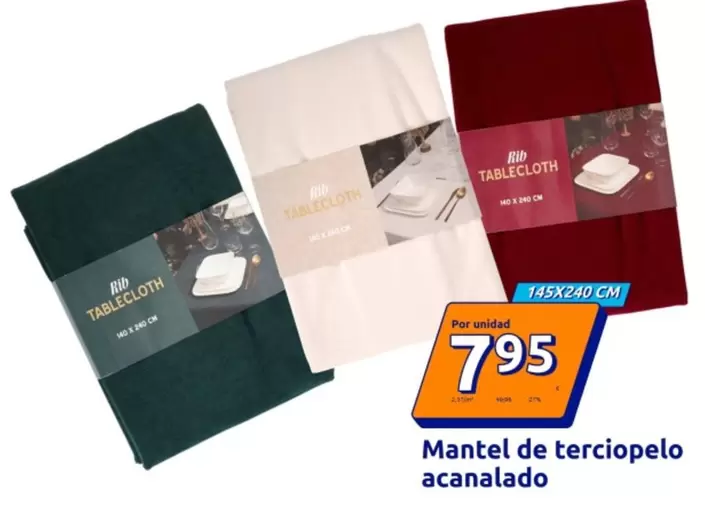 Mantel De Terciopelo Acanalado