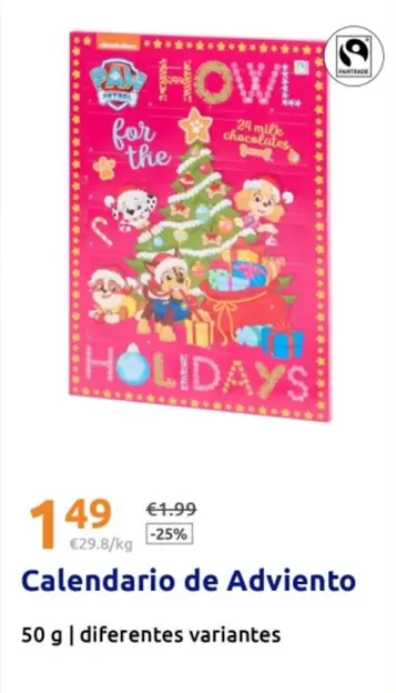 Paw Patrol - Calendario De Adviento