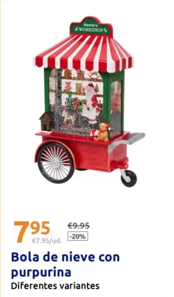 Bola De Nieve Con Purpurina