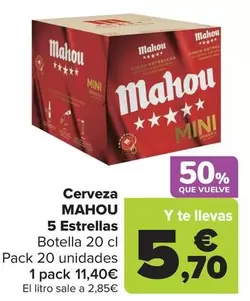 Mahou - Cerveza 5 Estrellas