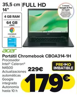 Acer - Portatil Chromebook CBOA314-1H