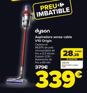 Dyson - Aspirador Sin Cable V10 Origin