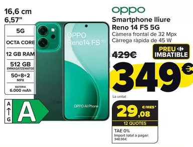 OPPO - Smartphone Libre Reno 14 Fs 5g