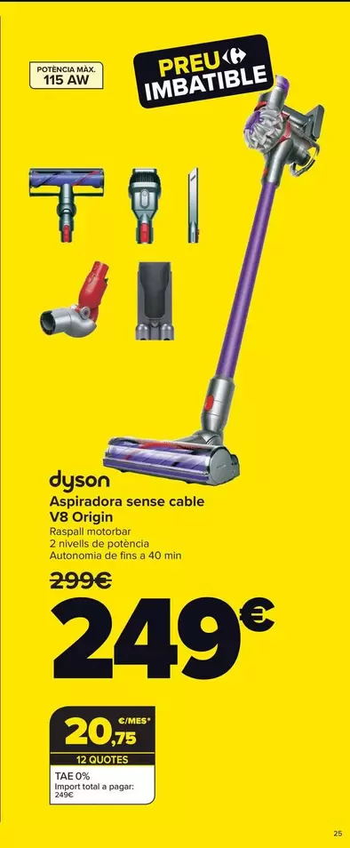 Dyson - Aspirador Sin Cable V8 Origin