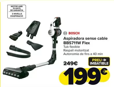 Bosch - Aspirador Sin Cable BBS711W Flex