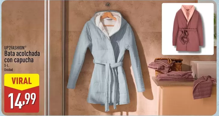 Up2fashion - Bata Acolchada Con Capucha