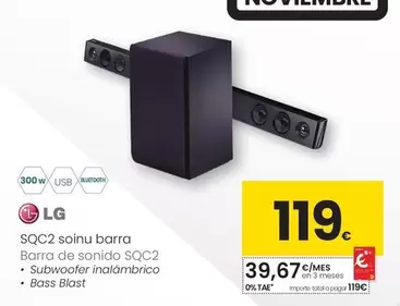 LG - Barra De Sonido SQC2 