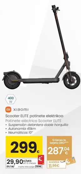 Xiaomi - Patinete Eléctrico Scooter Elite