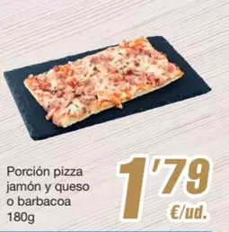 Porción Pizza Jamón Y Queso O Barbacoa