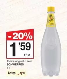 Schweppes - Tonica Original O Zero
