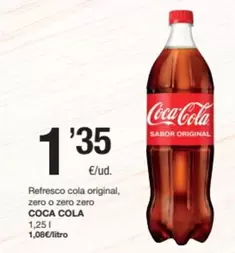 Coca-Cola - Refresco Cola Original, Zero O Zero Zero