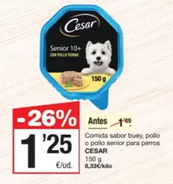 Cesar - Comida Sabor Buey, Pollo O Pollo Senior Para Perros