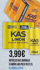 Kas - Refresco Naranja O Limon