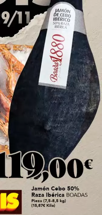 Boadas - Jamón 50% Raza Ibérica