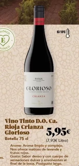 Glorioso - Vino Tinto D.o. Ca. Rioja Crianza