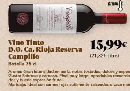 Campillo - Vino Tinto D.o. Ca. Rioja Reserva