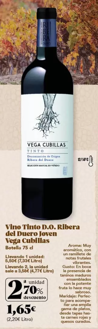 Vega Cubillas - Vino Tinto D.o. Ribera Del Duero