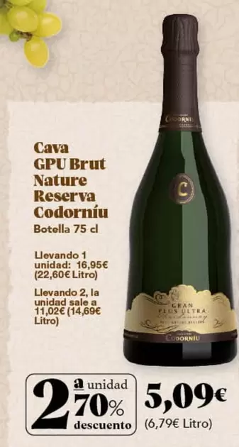 Codorniu - Cava Brut Nature Reserva