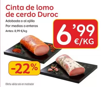 duroc - Cinta De Lomo De Cerdo Duroc