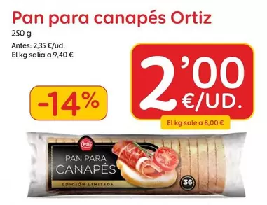 Ortiz - Pan Para Canapés