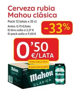 Mahou - Cerveza Rubia Clasica