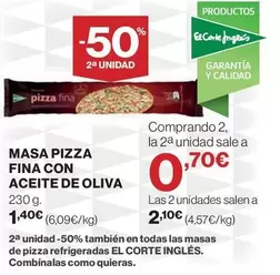 El Corte Inglés - Masa Pizza Fina Con Aceite De Oliva