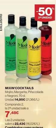 Margarita - Mojito, , Pina Colada O Negro