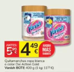Vanish - Quitamanchas Ropa Blanca O Color Oxi Action Gold