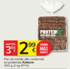Ketterer - Pan De Molde Alto Contenido En Proteinas