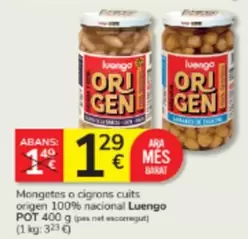 Luengo - Mongetes O Cigrons Cuits Origen 100% Nacional