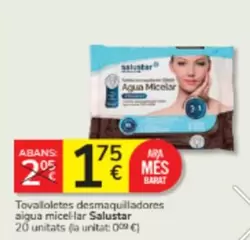 Salustar - Tovalloletes Desmaquilladores Aigua Micellar