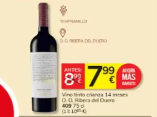 Tempranillo - Vino Tinto Crianza 14 Meses D.o. Ribera Del Duero
