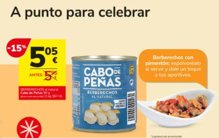 Cabo de Peñas - Berberechos Con Piementos