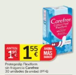 Carefree - Protegeslip Flexifom Sin Fragancia