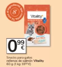 Vitality - Snacks Para Gatos Rellenos De Salmon