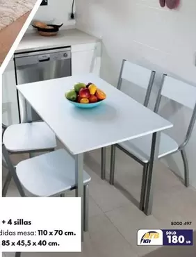 Conjunto Sajonia: Mesa + 4 Sillas