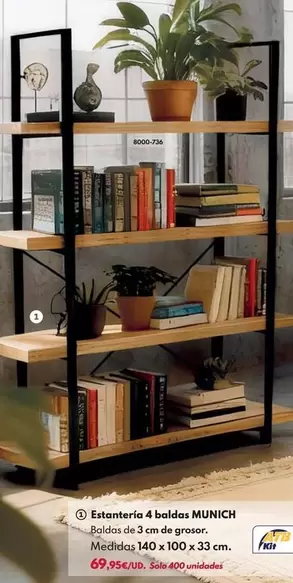 Estantería 4 Baldas Munich