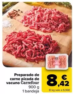 Carrefour - Preparado De Carne Picada De Vacuno 