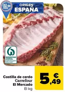 Carrefour El Mercado - Costilla De Cerdo  
