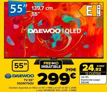 Daewoo - Tv 55" 55DM75QV